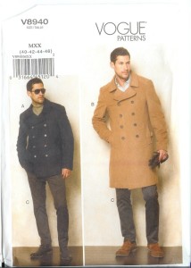 Vogue Sewing Pattern Mens Jacket Coat Suit Size MUU 34 36 38 40 or MXX ...