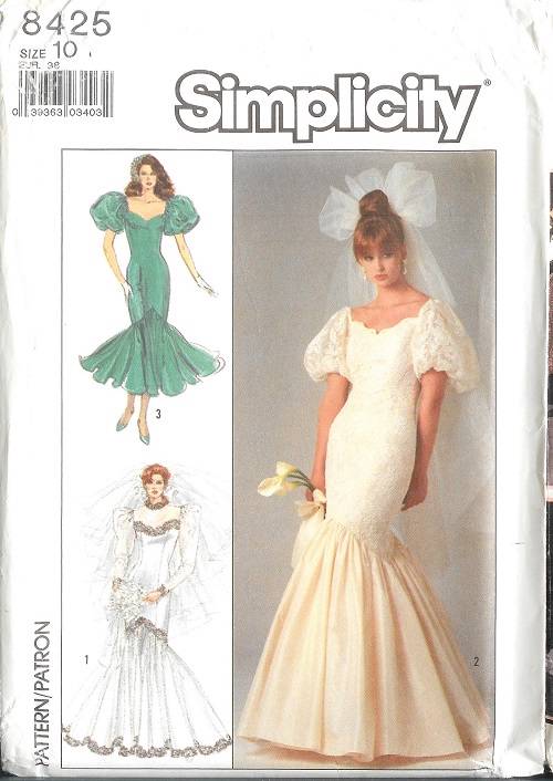 Simplicity Sewing Pattern Bridal Evening Gown Bridesmaid Prom Party ...