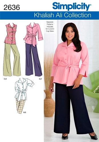 Khaliah Ali Collection Simplicity Sewing Pattern Womens Full Figure ...