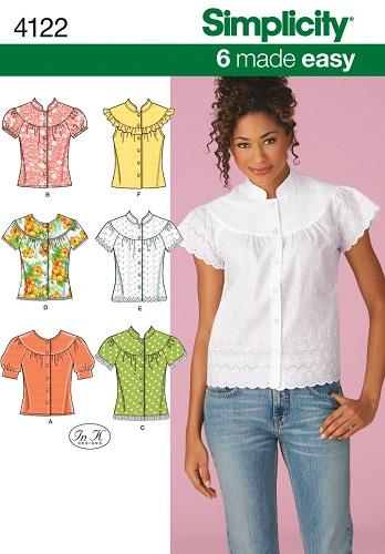 OOP Simplicity Sewing Pattern Misses Tops Blouses Jacket Plus Size YOU ...