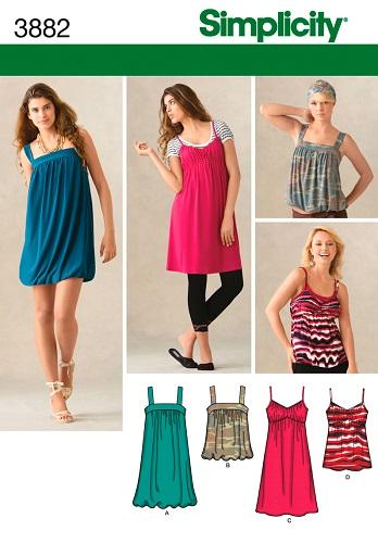 Simplicity Sewing Pattern Misses Dresses Plus Size R5 14 16 18 20 22 ...