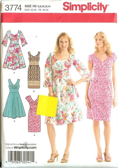 OOP Simplicity Pattern Dresses Spring Summer Misses Size 4 - 16 You ...