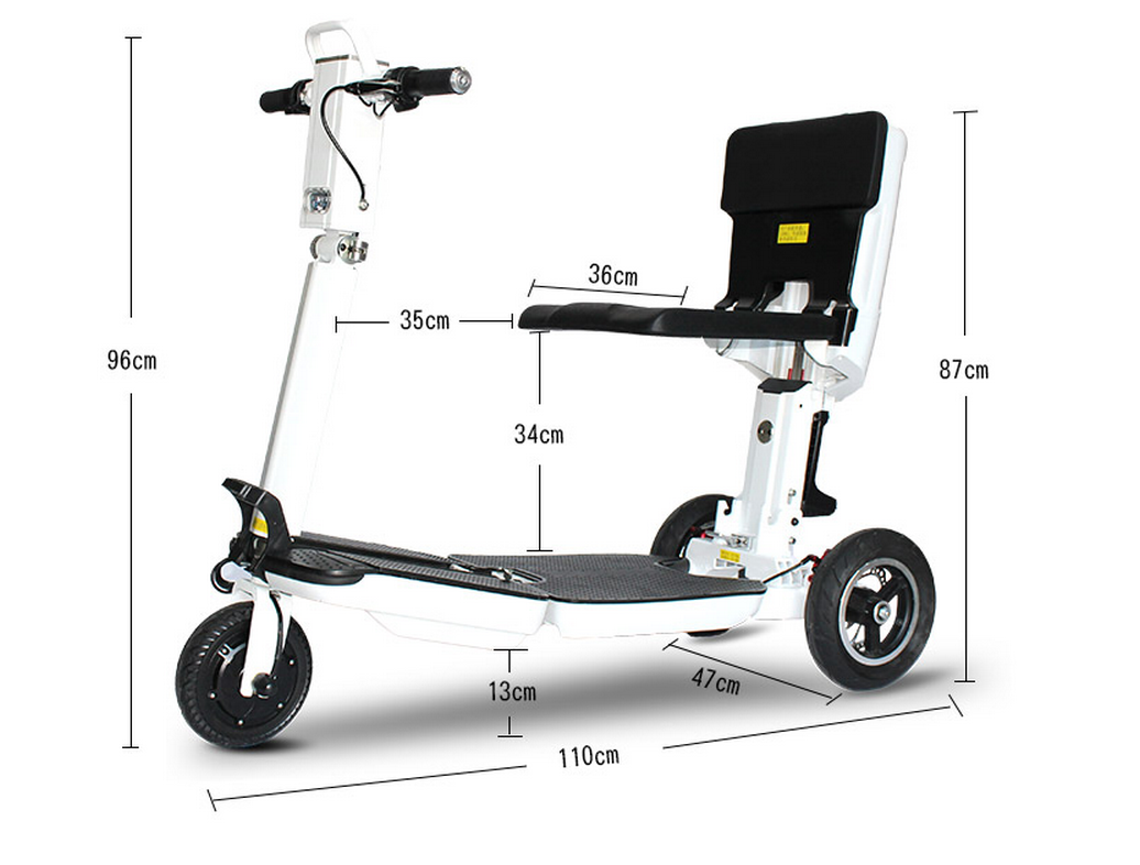 3 Wheel Electric Folding Mobility Scooter Compact Portable 3 Speed Mode New Ebay