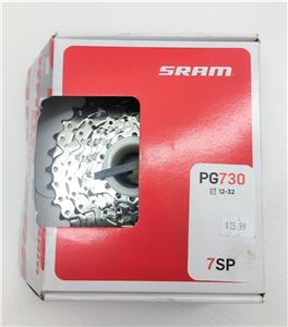 SRAM PG-730 12-32 7-Speed PowerGlide MTB Bike Cassette 12-32T Chrome fit Shimano