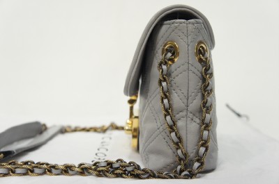 marc jacobs baroque single light grey leather shoulder bag $795