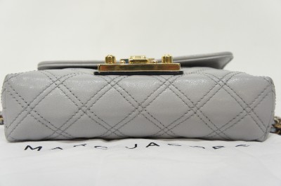 marc jacobs baroque single light grey leather shoulder bag $795