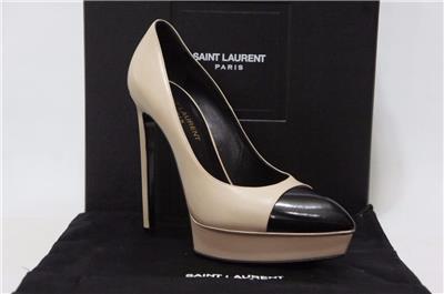 【SAINT LAURENT】 Pointed Leather Shoes 42 YSL YVES SAINT LAURENT JANIS POINTY LEATHER PLATFORM PUMP SHOES