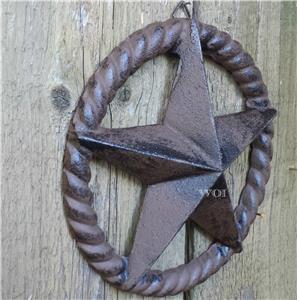 Country Western Cowboy Boots Emblem Disc Cast Iron Metal Worn Distressed Rust