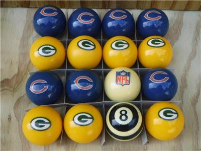 chicago bears billiard balls
