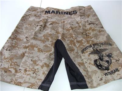 US NAVY SEAL OEF DESERT CAMO COMBATANT MMA PT STREET FIGHT BOARD SHORTS S-5XL