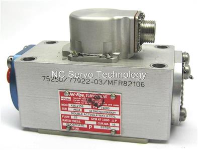 Parker Parker Abex Servo Valve 425-2159 P/N 74083 Jet-Pipe Rebuilt w/12