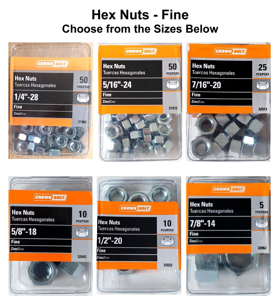 Hex Nuts Fine / Coarse Zinc Choose Size - Bild 14 von 14