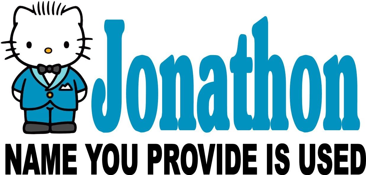 dear daniel hello kitty personalized name iron on transfer