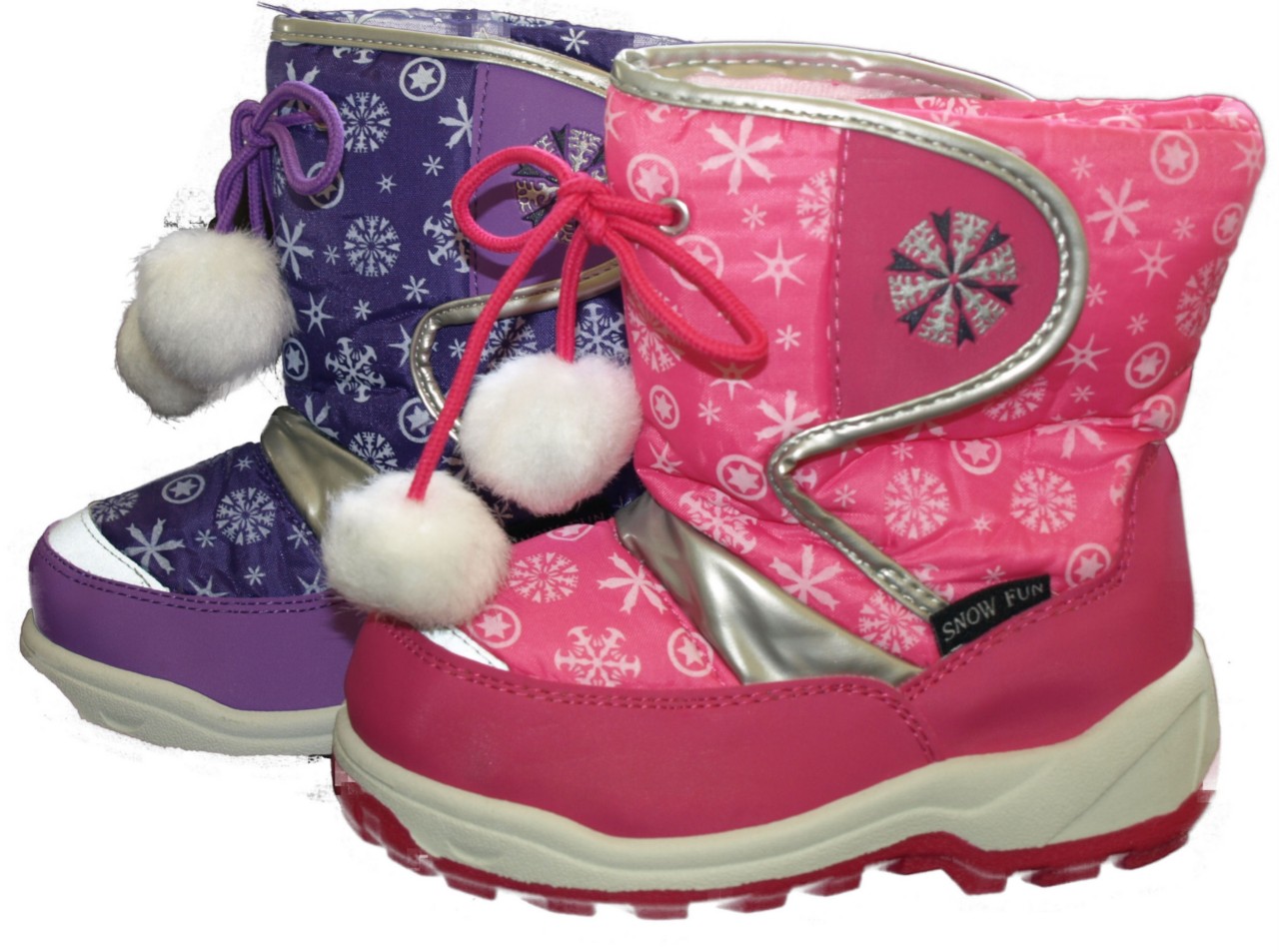 girls pink purple snow ski boots uk 6-11