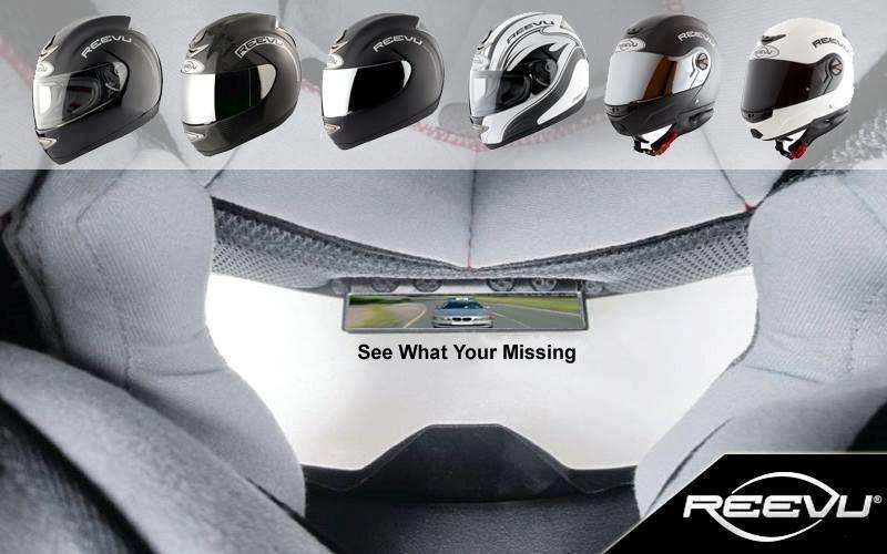Reevu Gloss White Flip FSX1 Rear View Mirror Motorcycle Helmet ECER2205