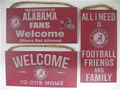 Licensed Ncaa Alabama Crimson Tide Football Wood Wall Hanging
