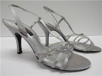 nina new york silver heels