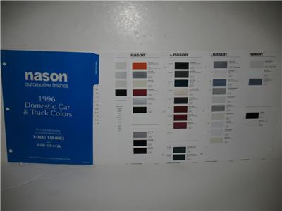 Nason Automotive Paint Color Chart
