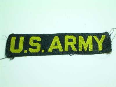 Vietnam War Era Original US Army Black & Gold Name Tape Embroidered | eBay