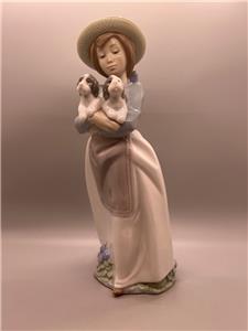 Nao by Lladro What an Armful Kids with Animals Figurine 1156 | eBay