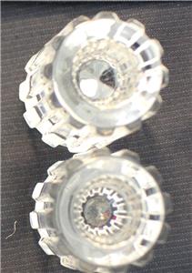 Tiffany and Co Atlas Crystal Set of Two Single Light Candlesticks