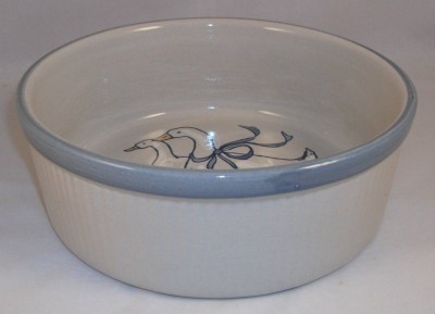 louisville gaggle of geese souffle dish 9" diameter a