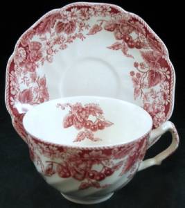 Johnson Brothers Strawberry Fair Pink Cup and Saucer Set | eBay