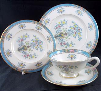 Lenox Blue Tree Dessert Set Gold Backstamp and Trim B300 | eBay