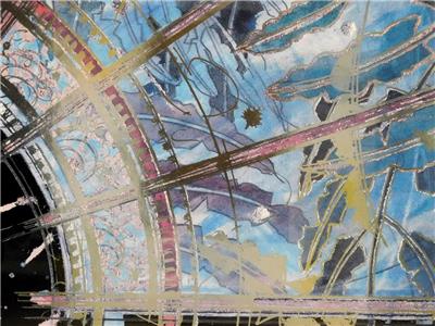 William Gatewood Metallic Lithograph Olan Fan Ii Excellent