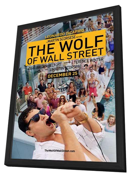 The Wolf Of Wall Street Movie Poster 27 X 40 In Deluxe Wood Frame