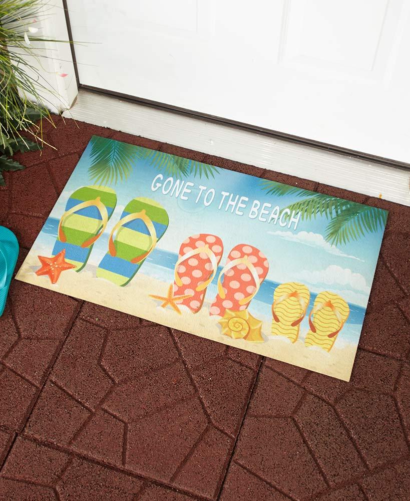 Indoor or Outdoor Pool Patio Area Rug Flip Flop Sandals Accent Runner