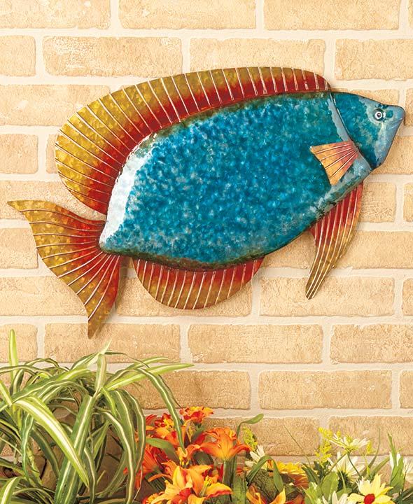 NEW Sea Life Metal Wall Art Sculptures Angel Fish Seahorse Turtle ...