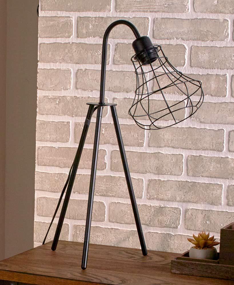 Unique Vintage Caged Tripod Table Desk Lamp Or Floor Unique Vintage Caged Tripod Table Desk Lamp