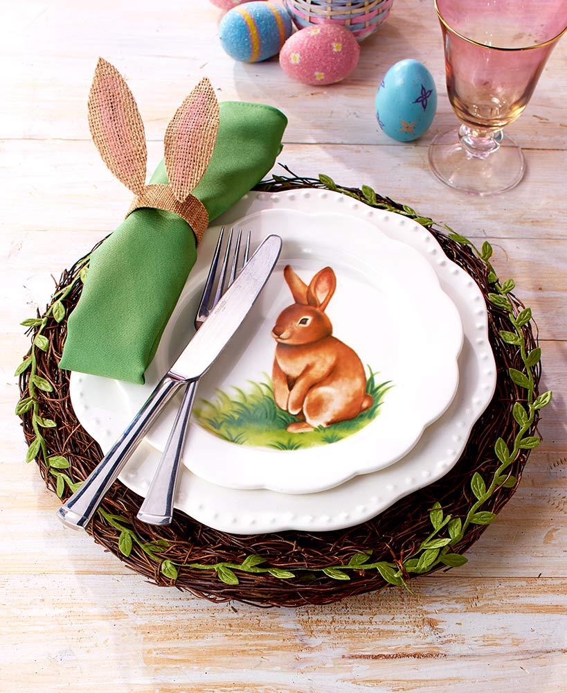 Easter Spring Lush Grass Dining Table Placemats or 72" Runner Home