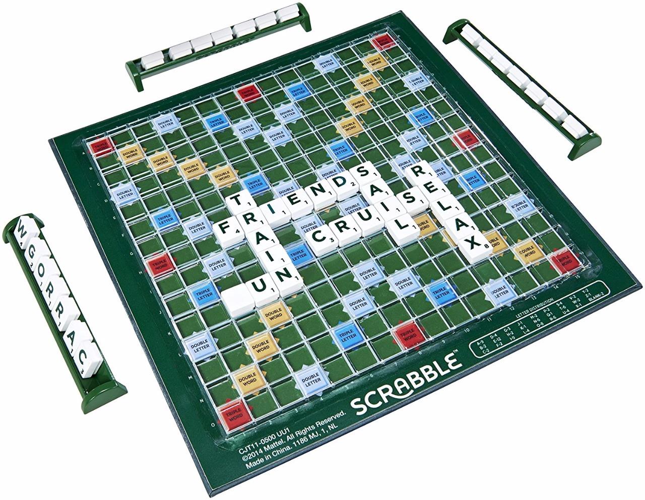 Scrabble Travel Board Game Crossword Kids Family Fun Toys Educational