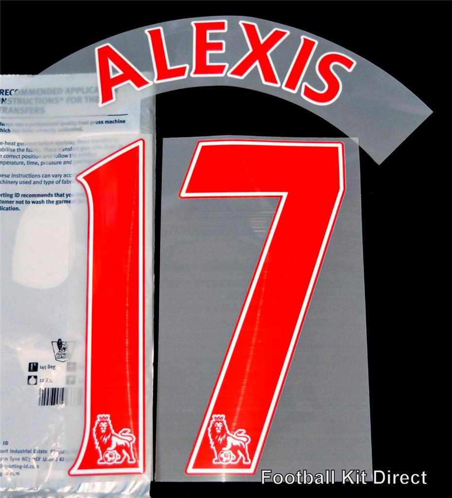 Arsenal Alexis 17 Football Shirt Name Number Set 2014 15 Player Issue Ps Pro A Ebay