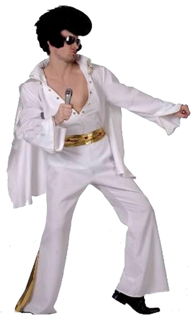 Mens Costume with Cape Deluxe Elvis Rock And Roll Las Vegas S/M Or L/XL ...