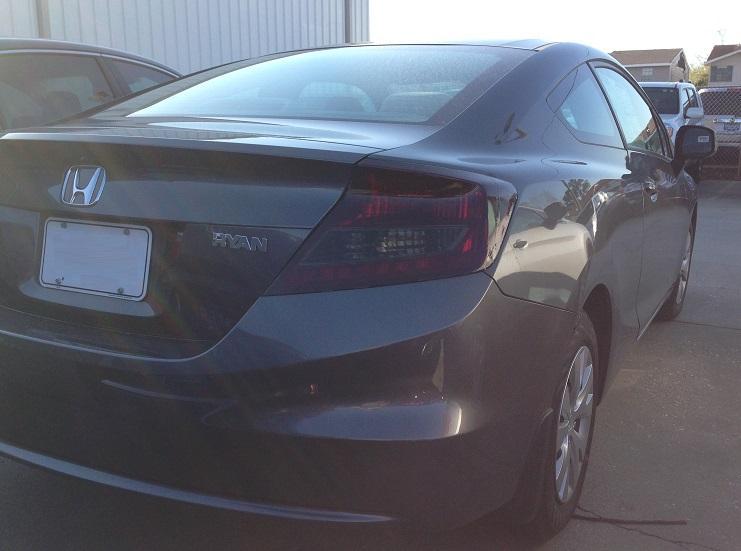 Precut Vinyl Tint Cover for 2012-2015 Honda Civic Foglights Yellow Coupe