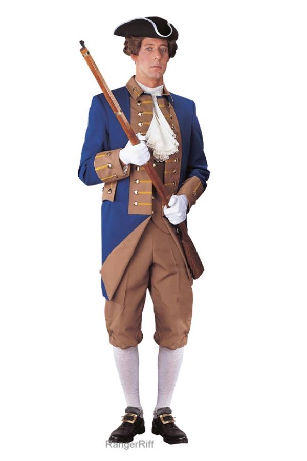 Continental Army Costume Colonial Revolutionary War Uniform Officer ...