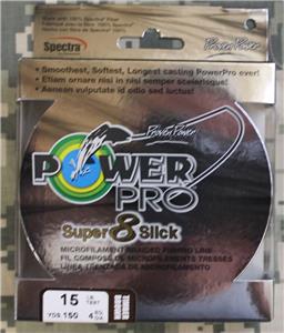 Power Pro Braid Super 8 Slick Fishing Line Timber Brown 150yd 40lb