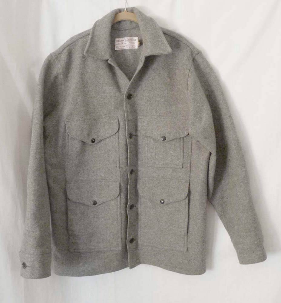 RARE Men's Vintage Genuine Filson Garment Gray Wool Jacket Coat Size XL ...