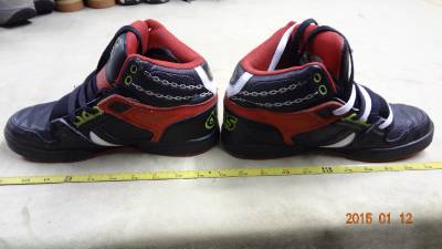 Osiris NYC 83 skate tennis shoes athletic Mens size 8m black/white/red ...
