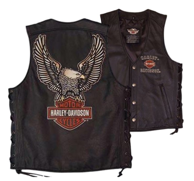 Harley Davidson Eagle Leather Vest B&S 98131-08VM 3XL | eBay