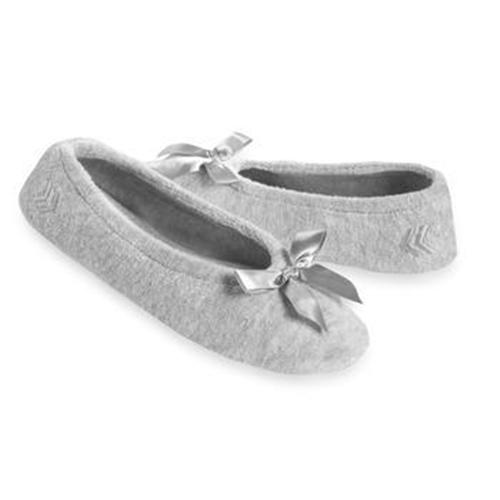 Ladies Terry Isotoner Ballet Slippers XXL 11-12 Navy Ivory Pink Gray ...