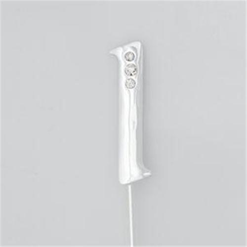 Silver Plated Monogram NUMBERS Picks Jewel Accent 2.5″ Tall Mix & Match