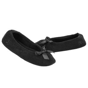 isotoner terry ballerina slippers