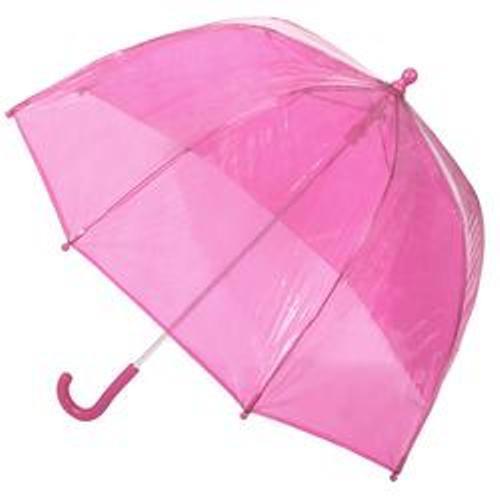 KIDS Totes CLEAR BLUE PINK Plastic BUBBLE Umbrella NEW Childrens Size