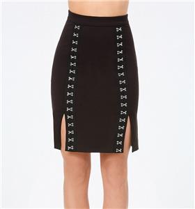 Jupe BEBE Noir - Détail Hook & Eye - Taille 4 (XS/S) - Neuve Avec Étiquette ($89)