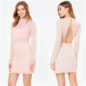Robe Dos Nu Dentelle BEBE Couleur Blush - Taille XXS (0), Neuf Avec étiquette ($139 Valeur)