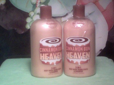 BATH & BODY WORKS TEMPTATIONS CINNAMON BUN HEAVEN 16OZ 3IN1 WASH X